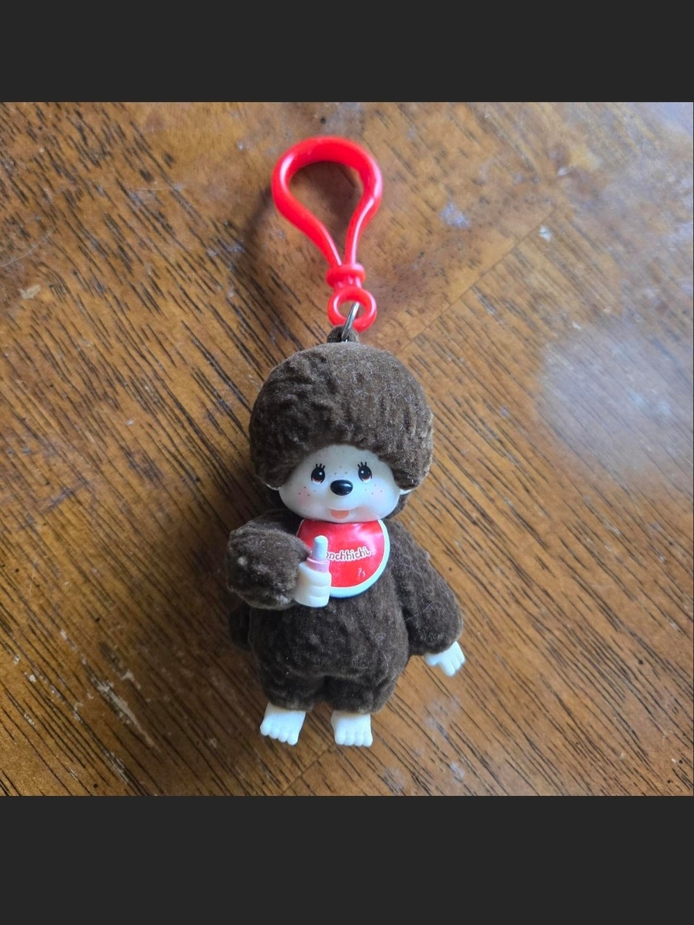 Flocked Monchhichi Keychain